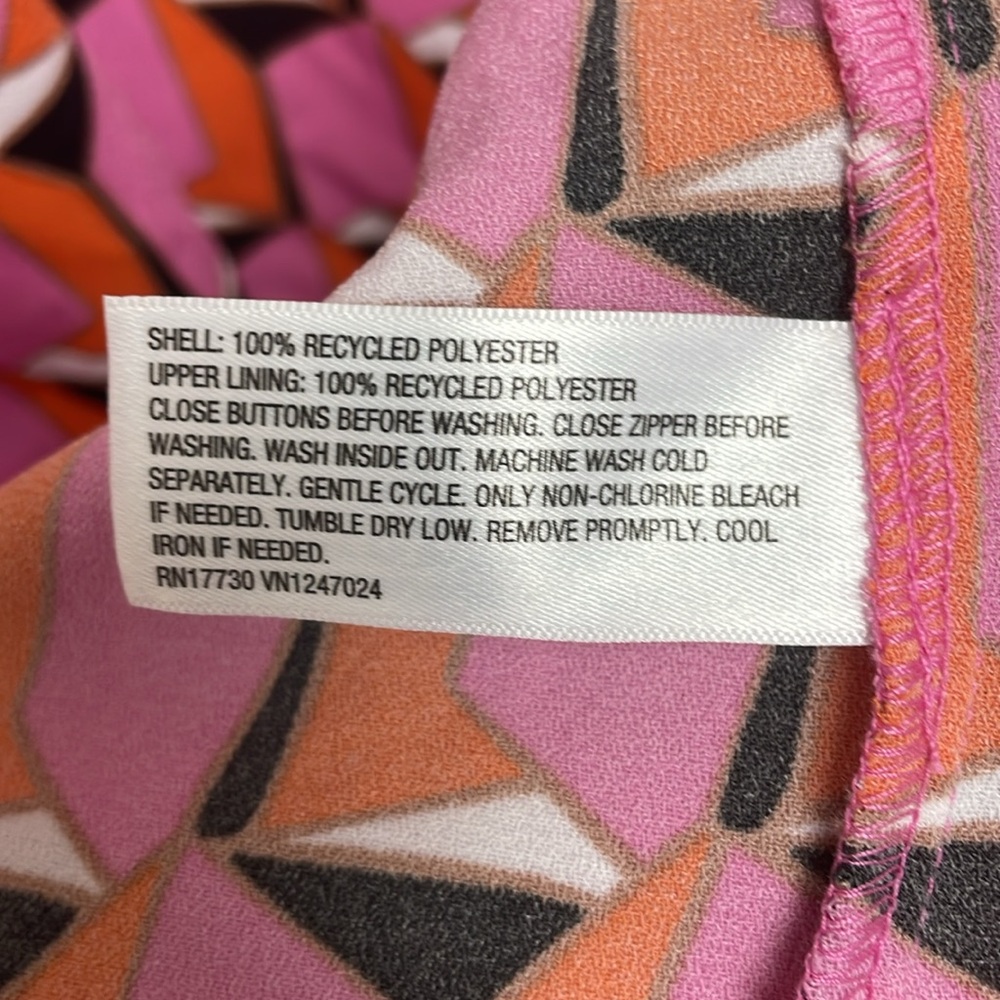 DVF for Target Shift Pink Modern Geo Dress Size 00 70’s Retro Vibe - Picture 7 of 9